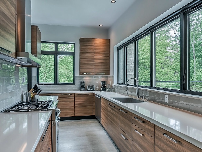 window in kitchen of modern canadian house